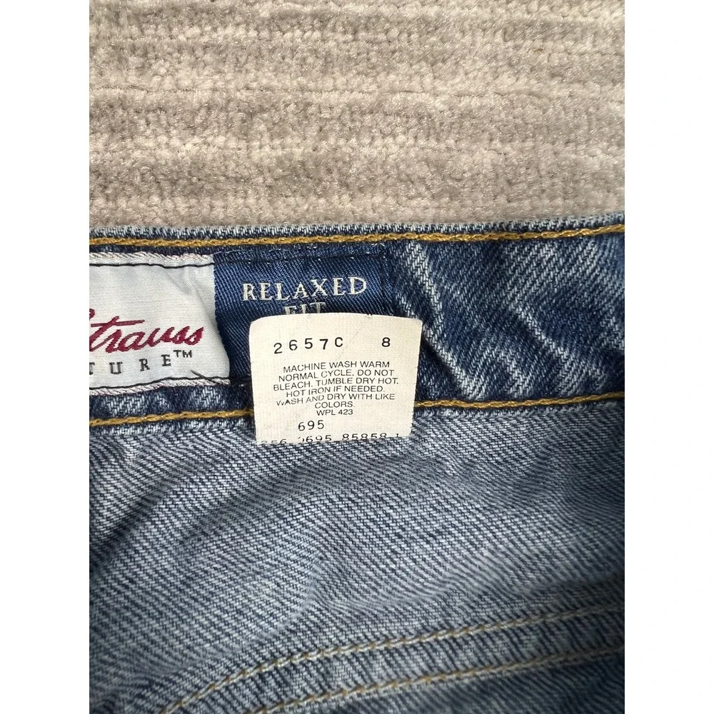 Levi Strauss Signature Jeans Mens 38x30 Blue 540 Relaxed Fit Straight Leg Denim
